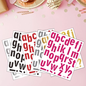 Lowercase English Alphabet PVC Wall Stickers DIY Removable Letter Decals For Nursery Classroom Birthday Party Decoration