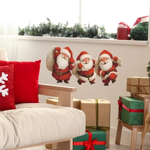 Stickers muraux Père Noël festifs pour la décoration de Noël du salon maison