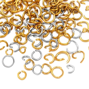 Goldene und silberne vakuumierte Edelstahl Biegeringe für DIY Schmuckherstellung