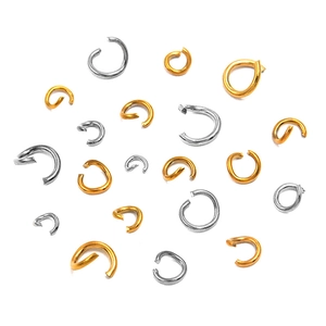 DIY Schmuckverbinder: Goldene und silberne Edelstahl Biegeringe in verschiedenen Größen