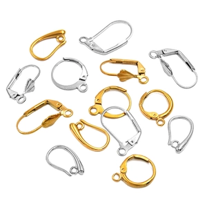 Ohrhaken und Klappbrisuren aus Edelstahl in Gold und Silber für die Schmuckherstellung
