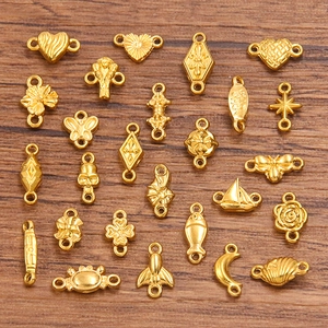 Stainless Steel DIY Jewelry Making Connectors Flower Heart Butterfly Crab Pendants Gold Silver Plated Jewelry Craft Accessories