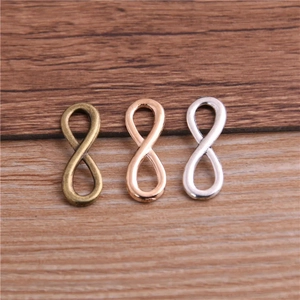 Infinity Symbol Alloy Connector Charms For Jewelry Making DIY Bracelet Necklace Antique Silver Bronze KC Gold Accessory