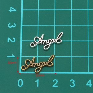 Silberne und bronzene Angel-Buchstabenanhänger in 10x22mm für DIY-Schmuckherstellung