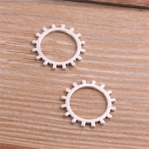 Set of two vintage steampunk gears 19mm alloy charms for DIY jewelry making and crafts