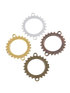 Set van vier steampunk tandwiel hangers in goud zilver en brons voor DIY sieraden maken