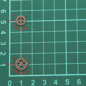 10mm and 12mm vintage bronze alloy steampunk gear pendants for DIY jewelry making