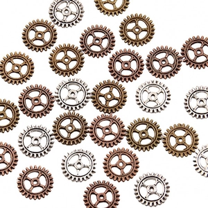 Assorted steampunk alloy gear pendants in bronze silver and copper for DIY jewelry making