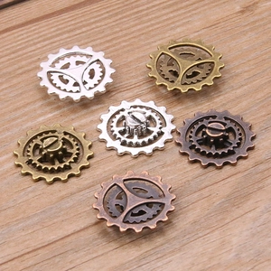 Alloy Mechanical Gear Pendants Hollow Round Steampunk Charms For DIY Jewelry Making Vintage Industrial Style Bracelet Accessory