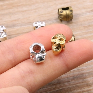 Schedelvormige kralen van legering voor DIY-sieraden in goud en zilver 8x9x12mm