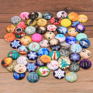 Cabochons en verre 20-25mm aux motifs floraux et de Noël pour la création de bijoux DIY