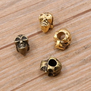 DIY schedelkralen in goud en brons legering voor sieraden met groot gat ontwerp