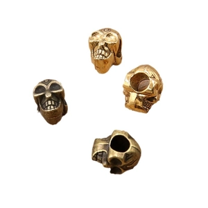 DIY schedelkralen in goud en brons, metalen bedeltjes voor Halloween sieraden maken