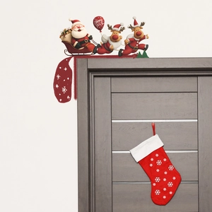 Christmas Santa and reindeer self-adhesive wall sticker for home holiday decoration