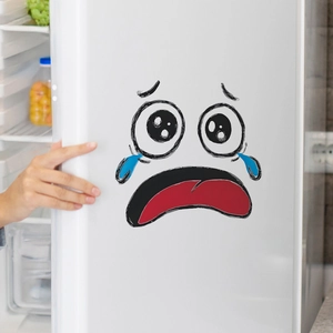 Funny crying face cartoon stickers for bathroom toilet and fridge decoration stickers