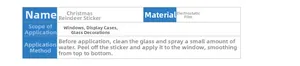 Detailed installation guide for Christmas elk static cling window film on glass surfaces