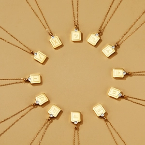 Collana con Pendente a Dodici Segni Zodiacali in Acciaio Inossidabile 304 per Donna Placcato Oro Collana Costellazione Doppia Faccia Strass Gioielli