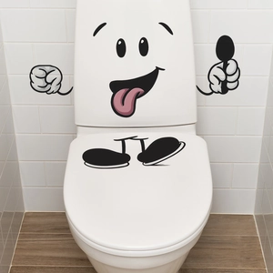 Creative cartoon dining figure wall sticker for kitchen and bathroom decor with self-adhesive