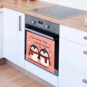 Spülmaschinenmagnet mit Pinguinen und Spruch 'You have my whole heart' für die Küche