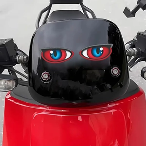 Creative red and blue cat eye stickers for motorcycle glass and body decoration