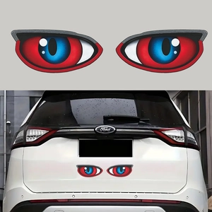 Anime Cat Eye Decorative Stickers Waterproof PVC Red Blue Eye Decals For Car Laptop Window Motorcycle Helmet Home Decor
