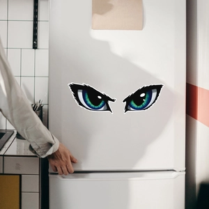 Luminous Monster Eyes Wall Stickers PVC Fluorescent Eyes Decals Glow In The Dark Decoration For Home Living Room Bedroom