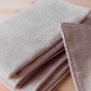 Rustic linen fabric placemat with natural woven texture and durable stitched edges