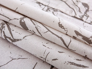 Macro shot of marble print fabric with clear linen texture for refrigerator dust cover