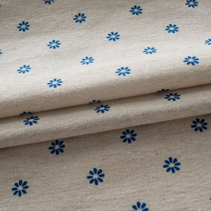 Tenda in cotone e lino con stampa a margherite per decorazione della finestra