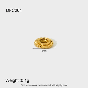 Cuentas de ábaco de acero inoxidable dorado de 6mm para hacer pulseras y collares DIY