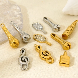 Pendentifs bouteilles et outils en acier inoxydable or et argent pour création de bijoux
