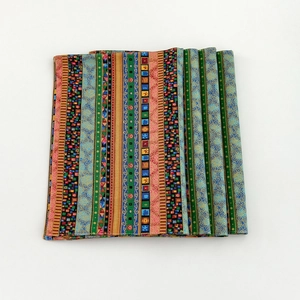 Bohemian striped table mat with double layer heat insulation and ethnic patterns