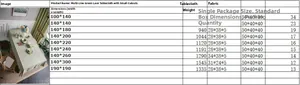 Detailed size chart for green hollow lace cotton linen tablecloth in various dimensions