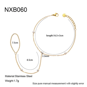 Tableau des tailles détaillé du bracelet bague en acier inoxydable plaqué or 18 carats