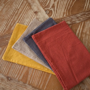 Nordic Minimalist Washed Cotton Blend Napkin Solid Color Soft Table Placemat For Kitchen Dining Photography Backdrop Decor