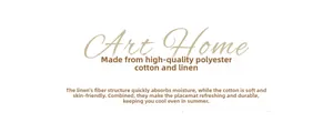 Polyester cotton linen placemat detail showing fast absorption and soft skin-friendly texture