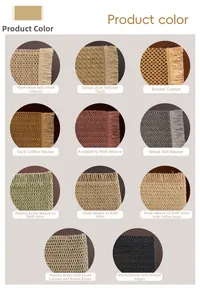 Detail of diverse woven textures and colors of heat-resistant placemats in multi-grid view