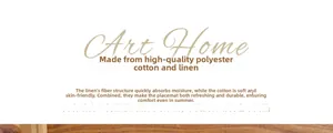 Breathable cotton linen placemat detail highlighting soft texture and absorbent fiber