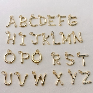 Mode Kupfer 26 Alphabet Anhänger Ohne Kette Minimalistisch Personalisierte Initialen Strass Anhänger Für DIY Halskette Schmuck Zubehör Damen Herren
