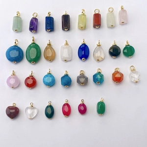 Natuursteen Hangers Voor Sieraden Maken DIY Amethist Kwarts Turkoois Hart Ovaal Cilindrisch Vergulde Metalen Charms Hangers Sieraden Accessoires