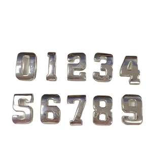 Poliertes Silber-Metall 0-9 Nummern-Anhänger-Set für DIY Sport-Schmuckherstellung
