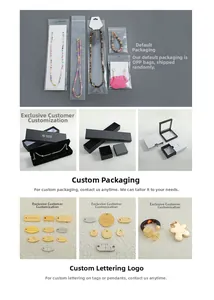 Customized metal tag engraving and premium jewelry gift box packaging options