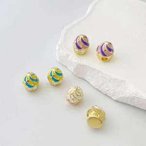 Ciondoli a forma di cupcake dorati con smalto colorato per gioielli fai-da-te e bracciali