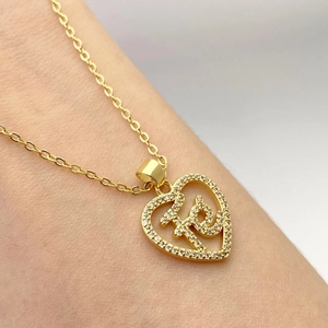 Collana con Pendente a Forma di Cuore Fulmine Stella Stivale Spilla da Balia in Rame Placcato Oro Argento Stile Hip Hop Unisex Gioielli Zirconia