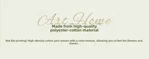 Detailed chart showing premium poly-cotton jacquard texture with high-density weaving
