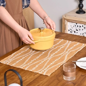 American Pastoral Cotton Blend Cloth Napkin Printed Floral Leaves Gingerbread Man For Dining Table Decor Photography Props