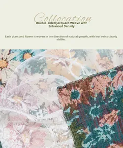 Detail of high-density jacquard fabric with floral patterns and white lace mesh overlay