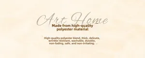 Detailed material specifications for Art Home curtains showing durable polyester blend features