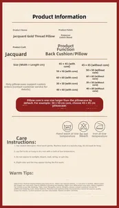 Guida alle taglie e istruzioni di lavaggio per cuscini jacquard in misto cotone