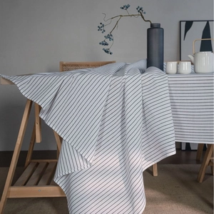 Nordic Minimalist Cotton Linen Tablecloth Rectangular Plaid Stripe Table Cover For Kitchen Dining Room Home Decoration Dustproof
